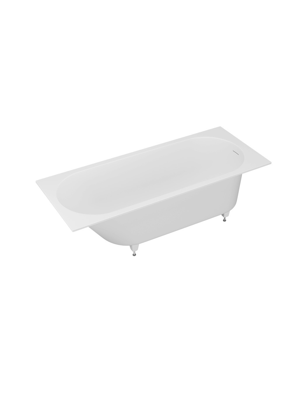 Ванна из искусственного камня высокой прочности (solid surface) встраиваемая 1700x700x460, CEZARES CZR-ECO-170-70-46-SSB — фото 7